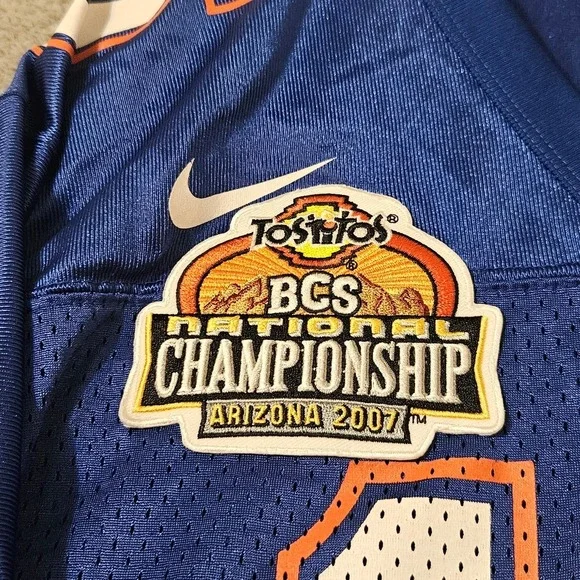 Nike Team Florida Gators NCAA Tim Tebow Blue #15 Football Jersey Size Small 2007 - Picture 5 of 7